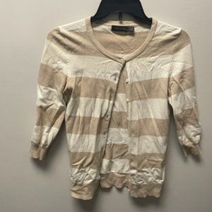 Button up striped sweater